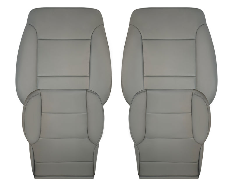 2014-2024 Chevy Silverado 4500HD 5500HD 6500HD WORK TRUCK Synthetic Leather Seat Covers: Gray