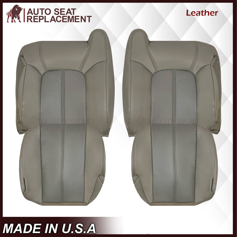 2001 2002 GMC Yukon Denali XL SLT SLE Leather Replacement Seat Cover 2 Tone Gray: Choose From Variation