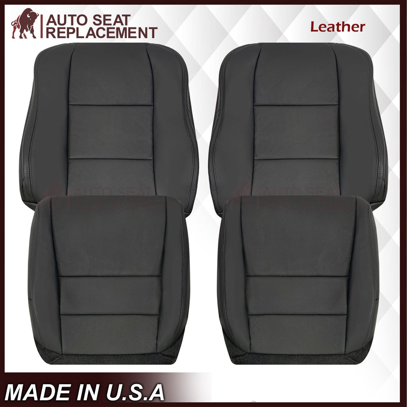 2005 - 2008 Acura TL Driver Or Passenger Seat Covers In Black: Choose Leather OR Synthetic Leather