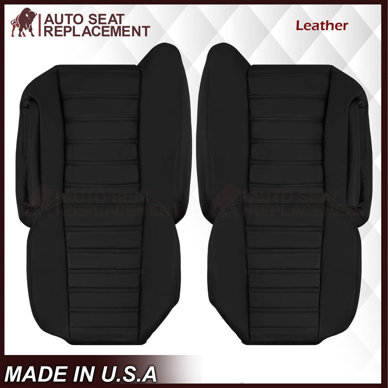 2003 - 2007 Hummer H2 SUV SUT Adventure LEATHER Seat Cover: Ebony Black
