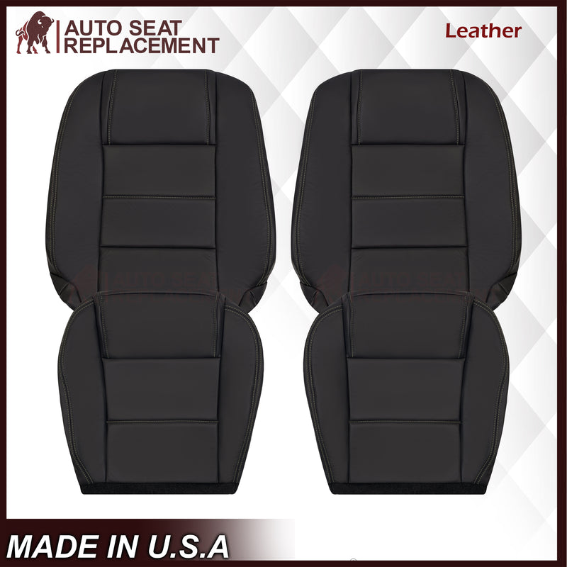 2005-2009 Ford Mustang Coupe GT V6 Leather Replacement Seat Covers in Black