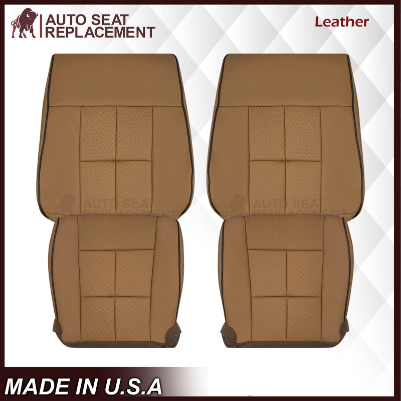 2011-2014 Lincoln Navigator Replacement Leather or Syn. Leather Seat Covers: Perforated, Canyon Tan