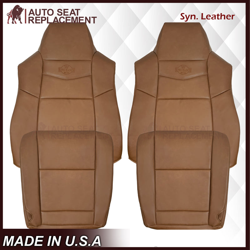 2002-2007 Ford F250 F350 King Ranch Replacement Synthetic Leather Front Seat Covers