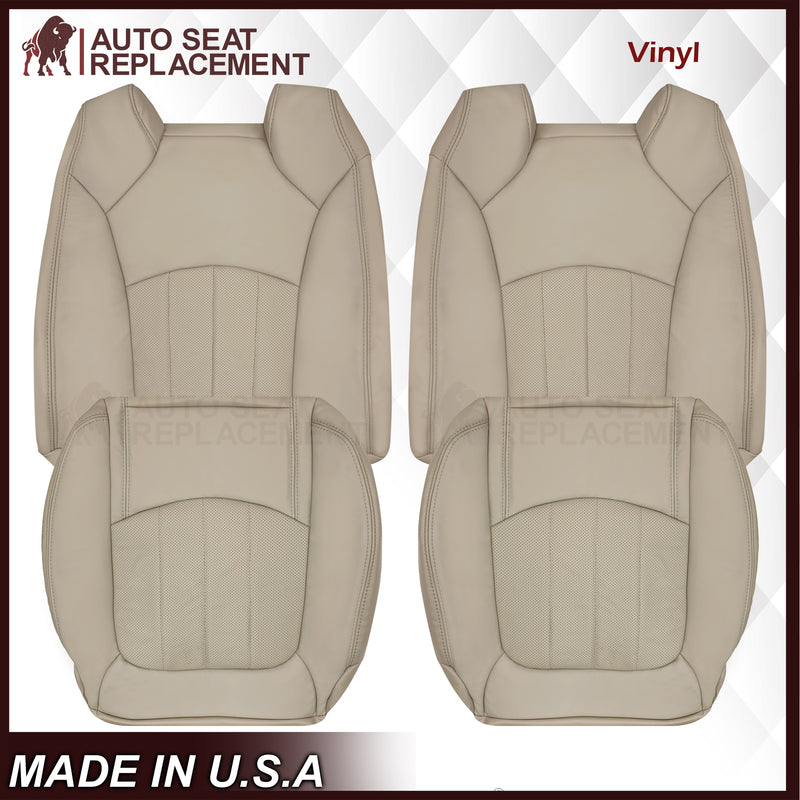 2007-2012 GMC Acadia Denali/SLT Replacement Leather/Syn. Leather Seat Cover: Tan, Perforated - Auto Seat Replacement