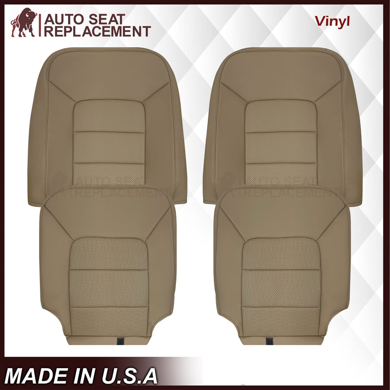 2005 2006 Ford Expedition Limited Perforated Tan Seat Covers: Choose Leather or Vinyl
