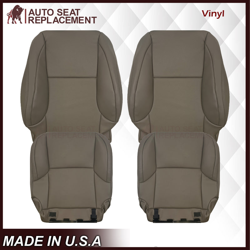 2010-2021 Lexus GX460 Replacement Perforated Synthetic Leather Top or Bottom Seat Cover: Dark Tan Perforated