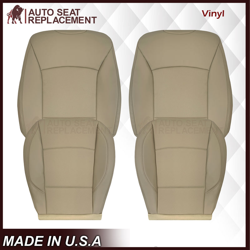 2015-2019 Subaru Outback Legacy Limited Replacement Synthetic Leather Seat Covers: Perforated, Ivory Tan