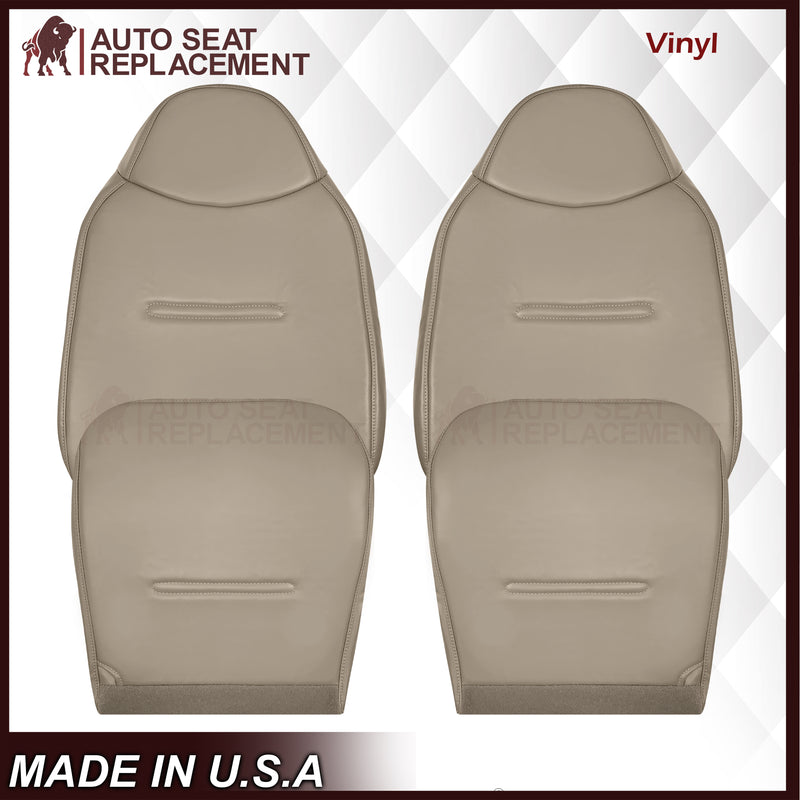 2002 - 2007 Ford F250 F350 F450 F550 Work Truck Super Duty XL Replacement Seat Covers in Tan Vinyl - Auto Seat Replacement
