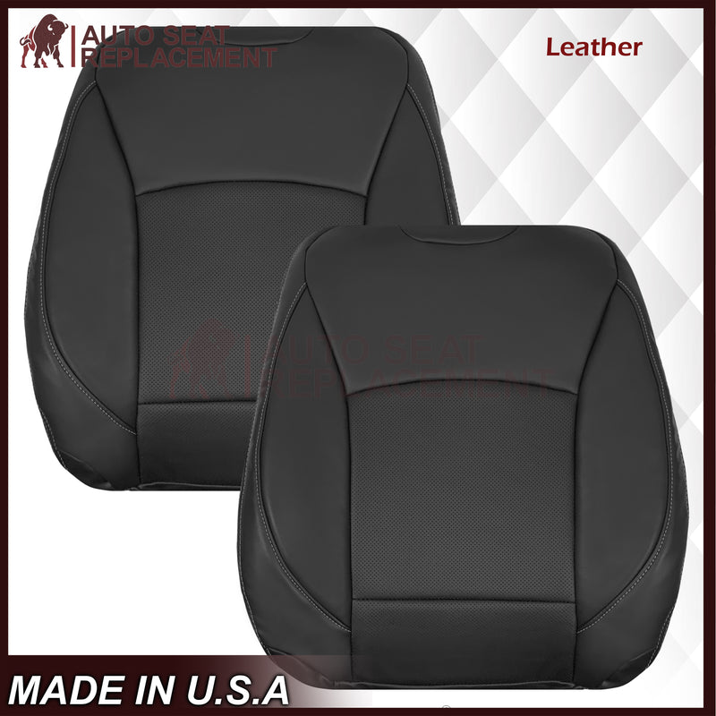 2015-2019 Subaru Outback LIMITED Replacement Leather Seat Covers: Perforated, Black - Auto Seat Replacement