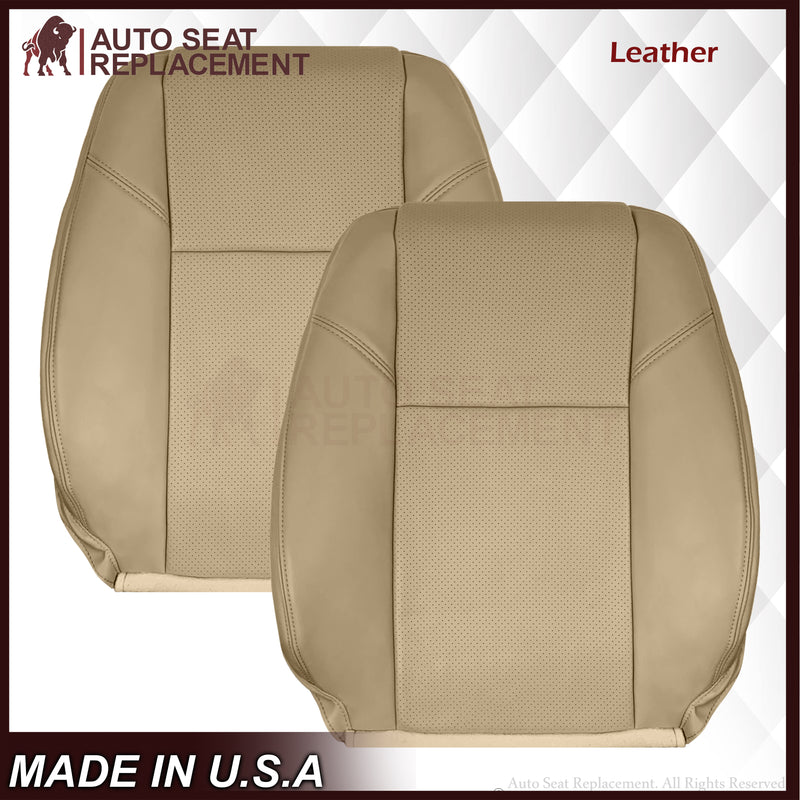 2007-2008 Cadillac Escalade Perforated Seat Cover in VERY Light Cashmere Tan: Choose From Variation - Auto Seat Replacement