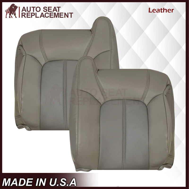 2001 2002 GMC Yukon Denali XL SLT SLE Leather Replacement Seat Cover 2 Tone Gray: Choose From Variation