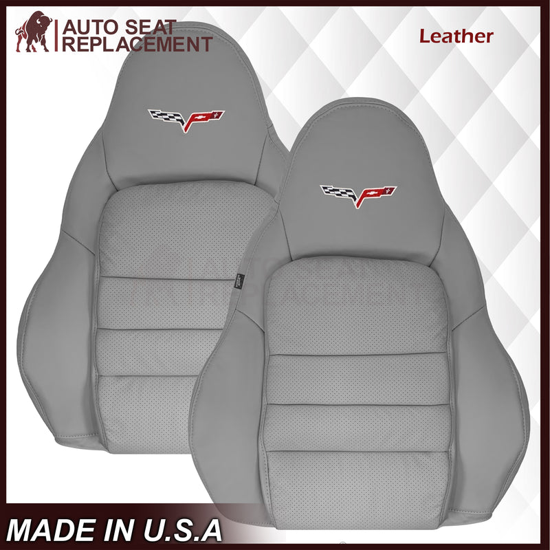 2005-2013 Chevy Corvette C6 Replacement Seat Covers: Gray Perforated