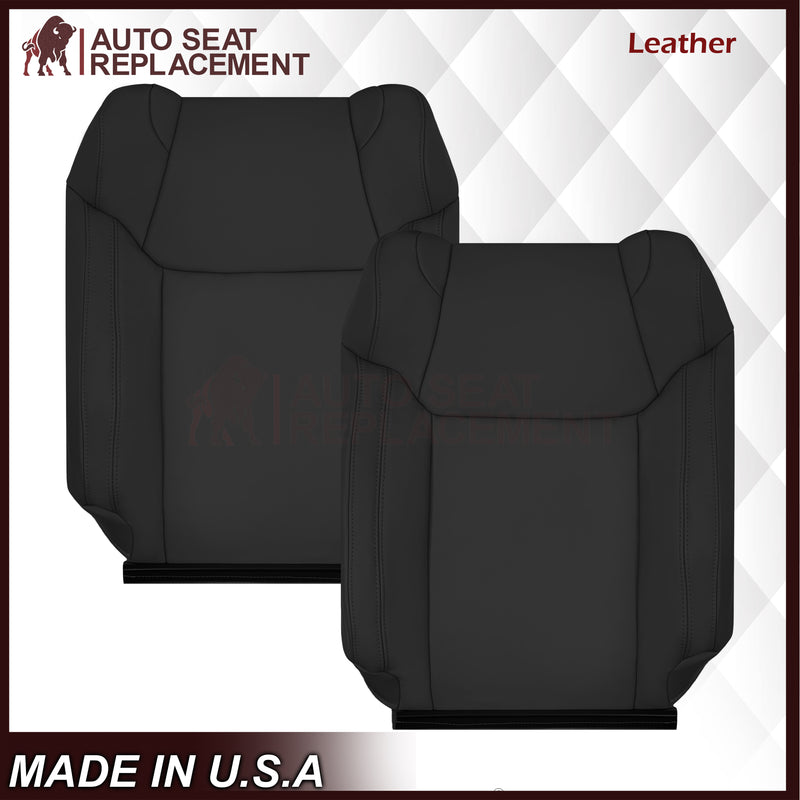 2014-2021 Toyota Tundra Driver OR Passenger Side Replacement Leather OR Synthetic Leather Seat Cover: Black