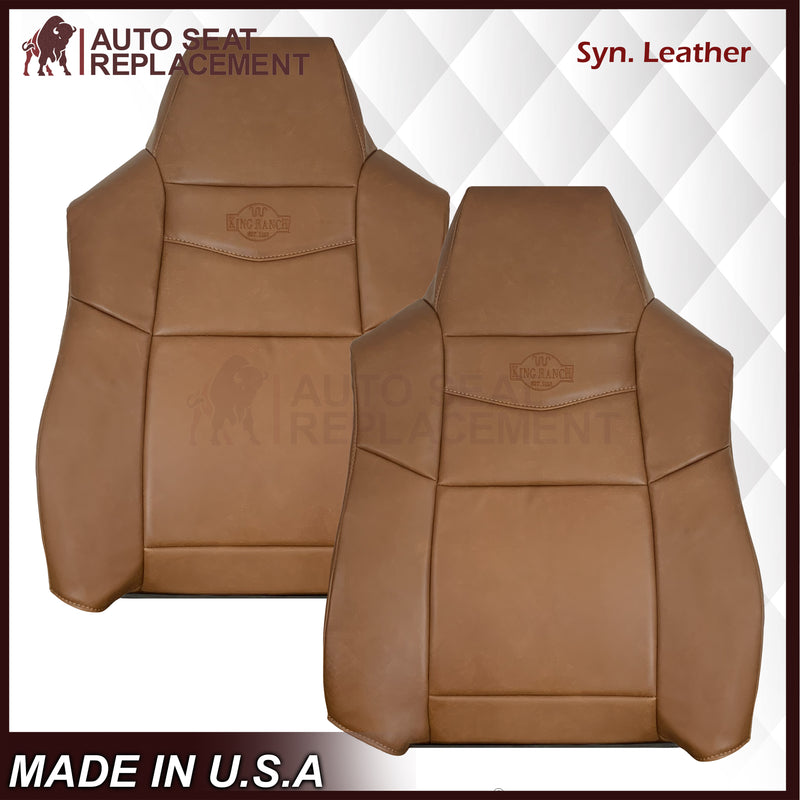 2002-2007 Ford F250 F350 King Ranch Replacement Synthetic Leather Front Seat Covers