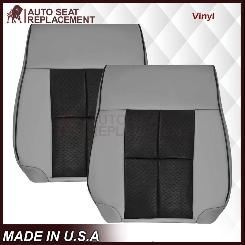 2007 - 2014 Lincoln Navigator Bottom Seat Cover in 2 Tone Gray & Black Leather or Vinyl - Auto Seat Replacement