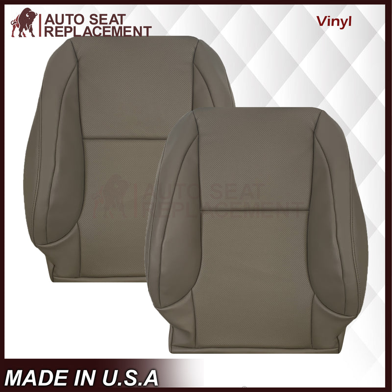 2010-2021 Lexus GX460 Replacement Perforated Synthetic Leather Top or Bottom Seat Cover: Dark Tan Perforated