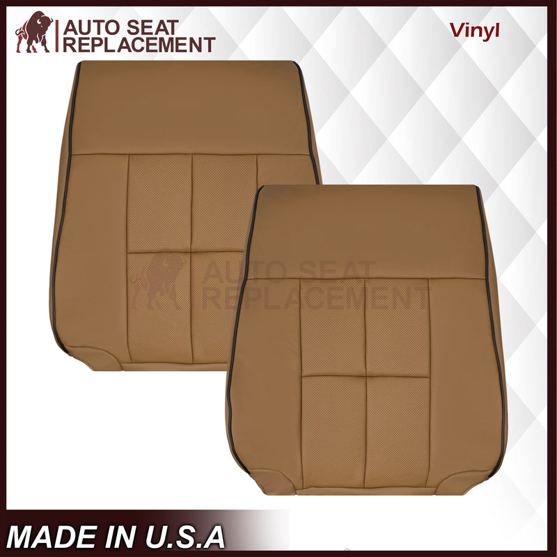 2011-2014 Lincoln Navigator Replacement Leather or Syn. Leather Seat Covers: Perforated, Canyon Tan