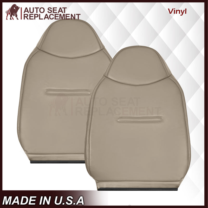 2002 - 2007 Ford F250 F350 F450 F550 Work Truck Super Duty XL Replacement Seat Covers in Tan Vinyl - Auto Seat Replacement