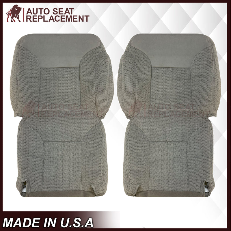 1995 - 1999 Chevy Tahoe & Suburban Gray Cloth Replacement Front Seat Covers ( Pewter Gray )