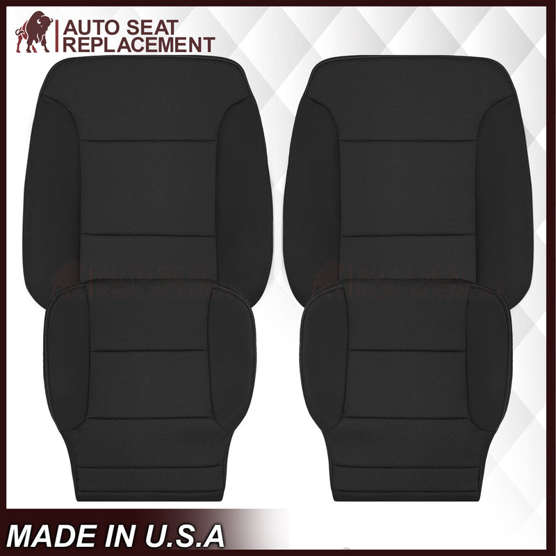 2014-2019 GMC Sierra SLE SLT Z71 Replacement Cloth Seat Cove: Black - Auto Seat Replacement