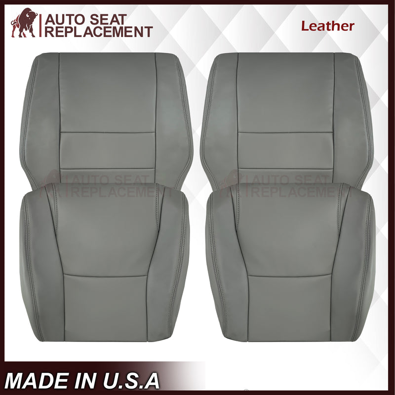 2007 - 2013 Toyota Sequoia SR5 Driver OR Passenger Side Top and Bottom Replacement Seat Covers In Gray: Choose your material