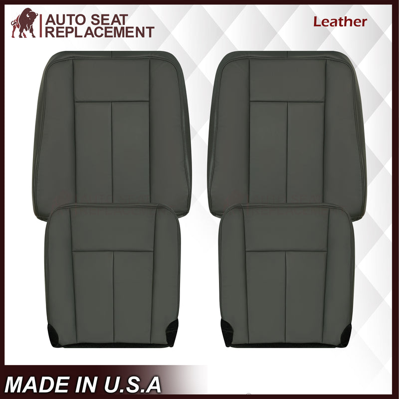 2007-2014 Ford Expedition XLT Replacement Synthetic Leather or Genuine Leather Seat Cover: Dark Gray