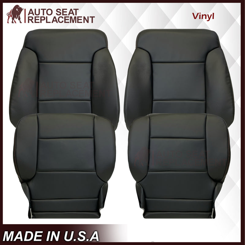 2014 - 2019 GMC Sierra All-Terrain Black Leather Replacement New Front Seat Covers