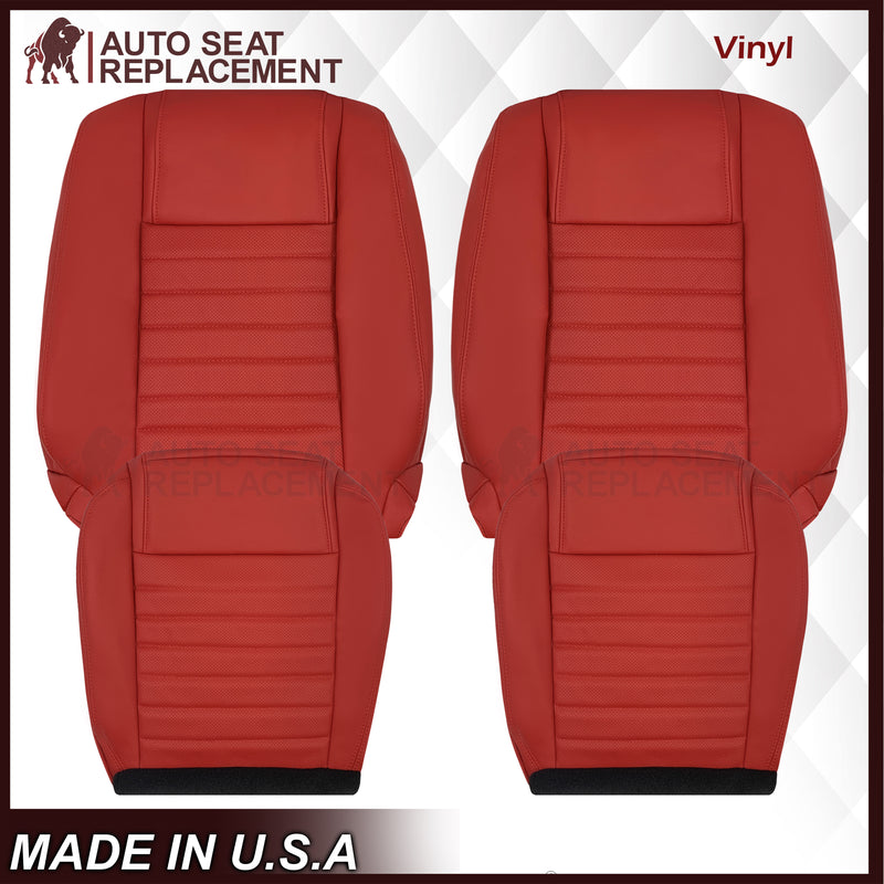 2005-2009 Ford Mustang Synthetic Leather Replacement Seat Cover In Crimson Red : Choose From Variation - Auto Seat Replacement
