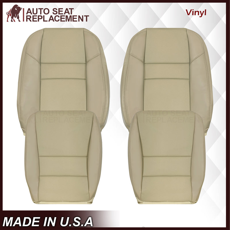 2004-2008 Acura TSX Driver Or Passenger Replacement Genuine Leather / Synthetic Leather Seat Covers: Perforated, Tan