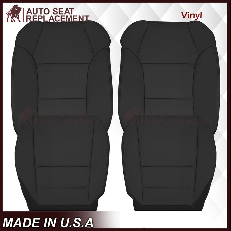 2007 - 2013 Acura MDX Driver Or Passenger Replacement Seat Covers: Non-Perforated Black