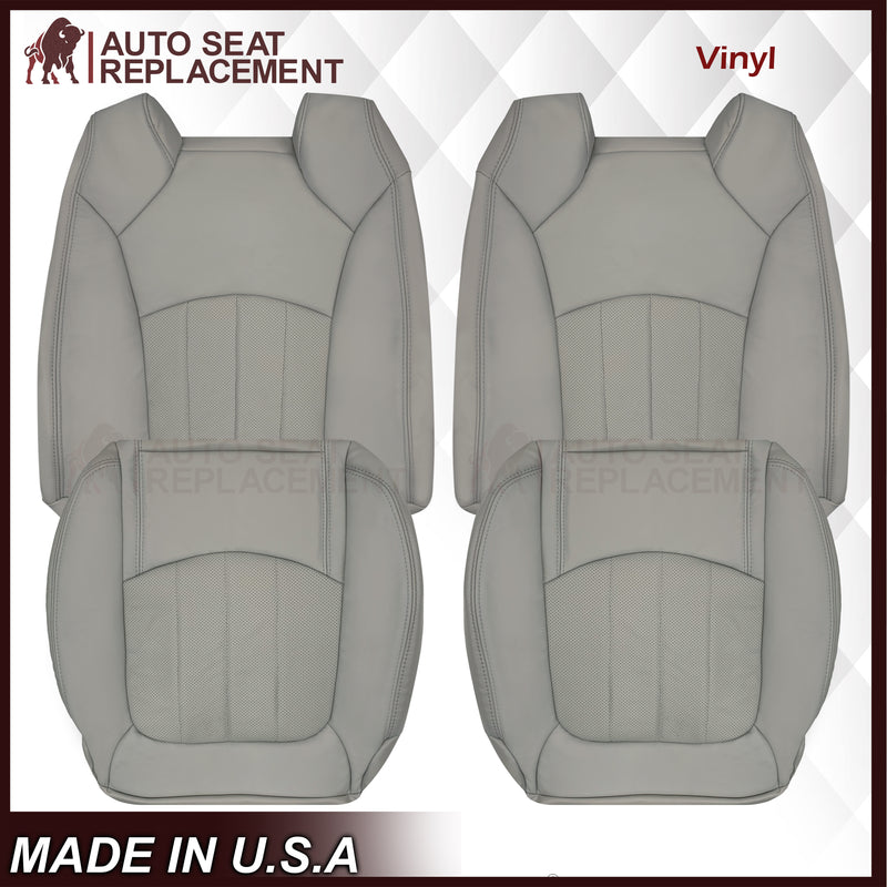 2008-2012 Buick Enclave Perforated Replacement Seat Covers In Gray: Choose Leather or Syn. Leather