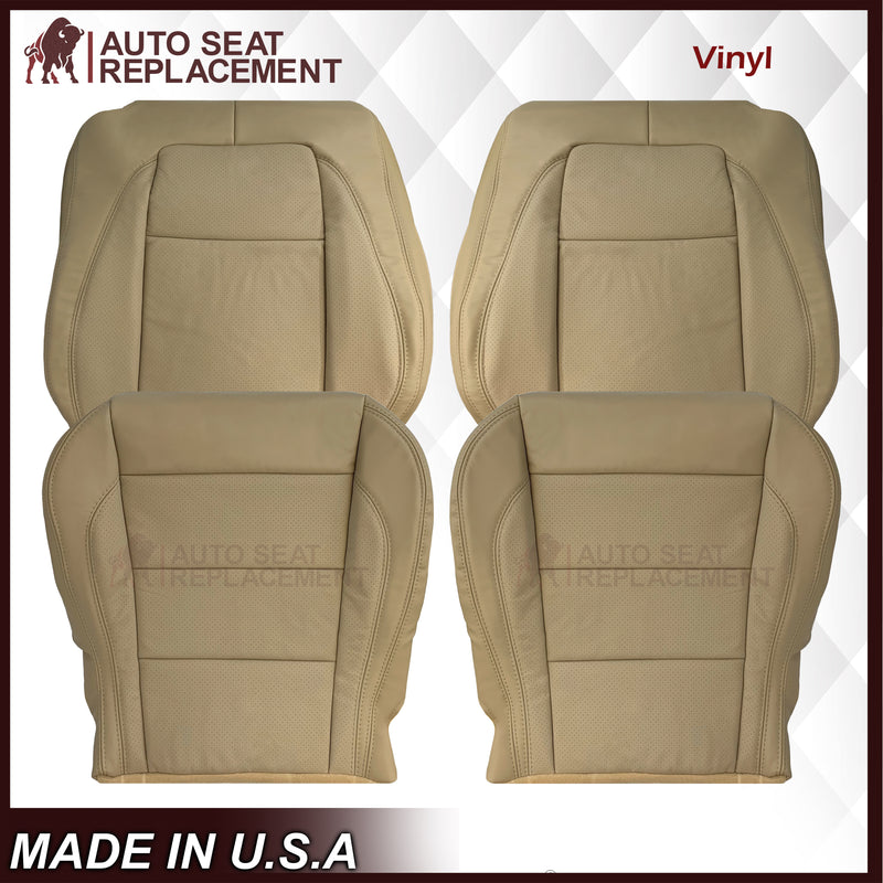 2007 - 2010 Jaguar XK XK-R Genuine Leather OR Synthetic Leather Seat Covers In Caramel Tan