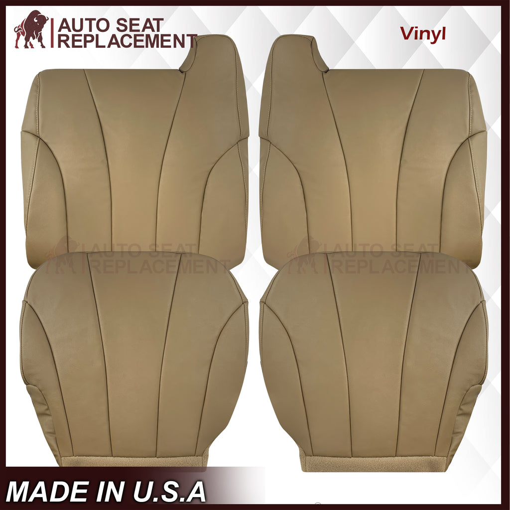 1999-2002 Chevy Silverado Work Truck in Dark Oak Tan Synthetic Leather