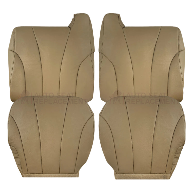 1999-2002 Chevy Silverado Work Truck in Dark Oak Tan Synthetic Leather - Auto Seat Replacement