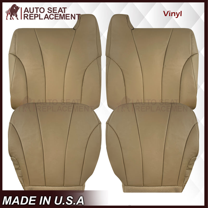 1999-2002 Chevy Silverado Work Truck in Dark Oak Tan Synthetic Leather