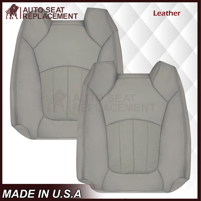 2008-2012 Buick Enclave Perforated Replacement Seat Covers In Gray: Choose Leather or Syn. Leather