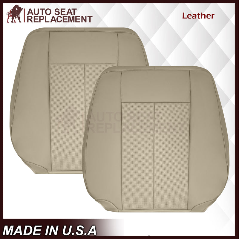 2007-2014 Ford Expedition Eddie Bauer/XLT Replacement Perforated Genuine Leather/Syn. Leather Seat Cover In Tan - Auto Seat Replacement