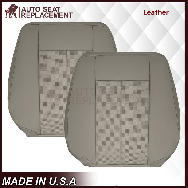 2007-2014 Ford Expedition Eddie Bauer/XLT PERFORATED Leather Replacement Seat Cover in Gray - Auto Seat Replacement