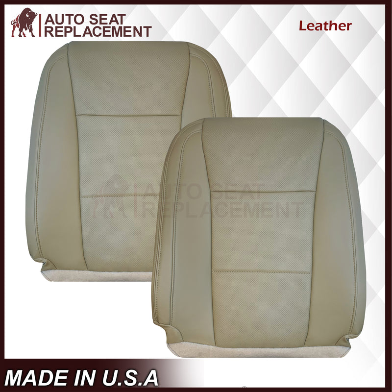 2015-2017 Ford F-150 Lariat Light Cashmere Tan Replacement Seat Covers in Genuine Leather or Synthetic Leather: Choose your pieces