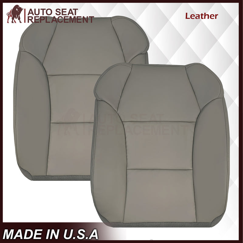 2007 - 2013 Acura MDX Driver Or Passenger Replacement Seat Covers: Non-Perforated Gray