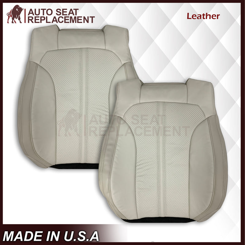 2009 - 2012 Lincoln MKS Replacement Seat Covers in Tan: Choose Genuine Leather or Vinyl