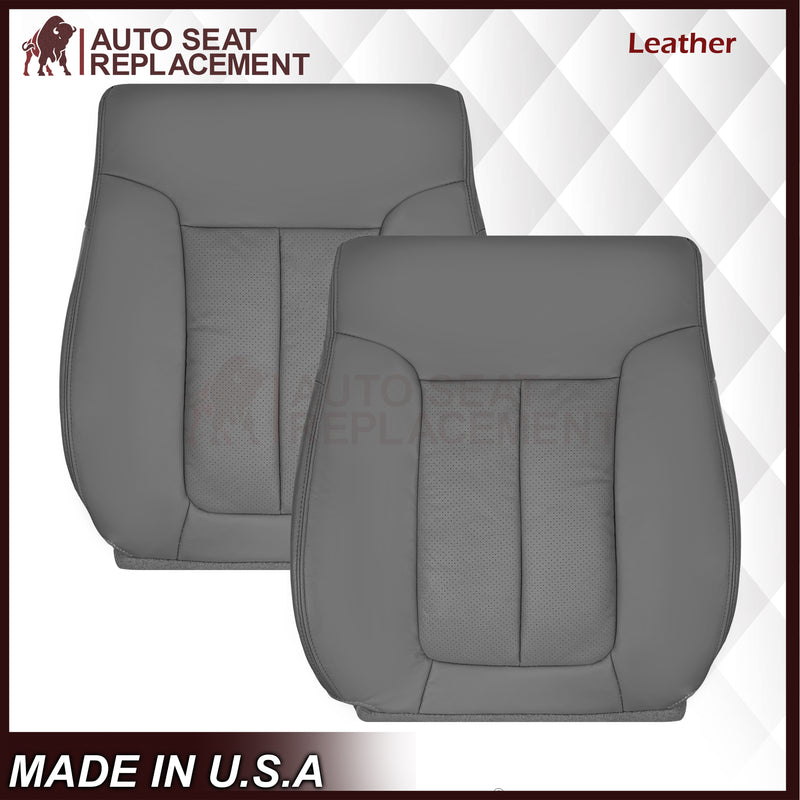 2009 - 2014 Ford F150 Lariat Crew Cab Perforated Replacement Seat Cover Steel Gray