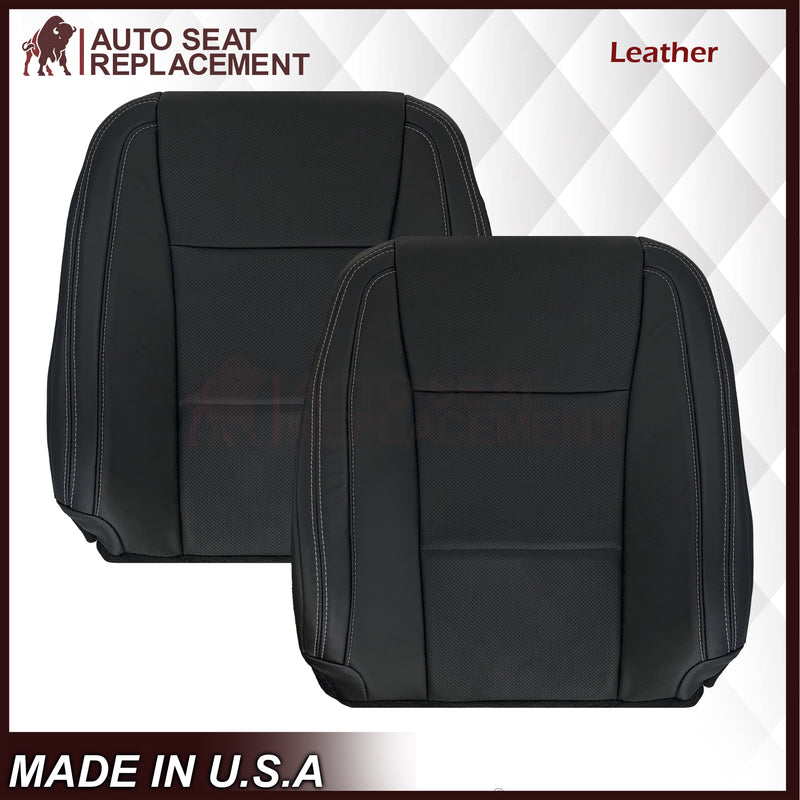 2015-2017 Ford F150 Lariat Charcoal Black Replacement Seat Covers in Leather or Synthetic Leather