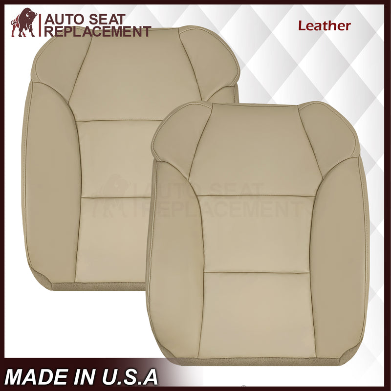 2007 - 2013 Acura MDX Driver Or Passenger Replacement Seat Covers: Non-Perforated Tan