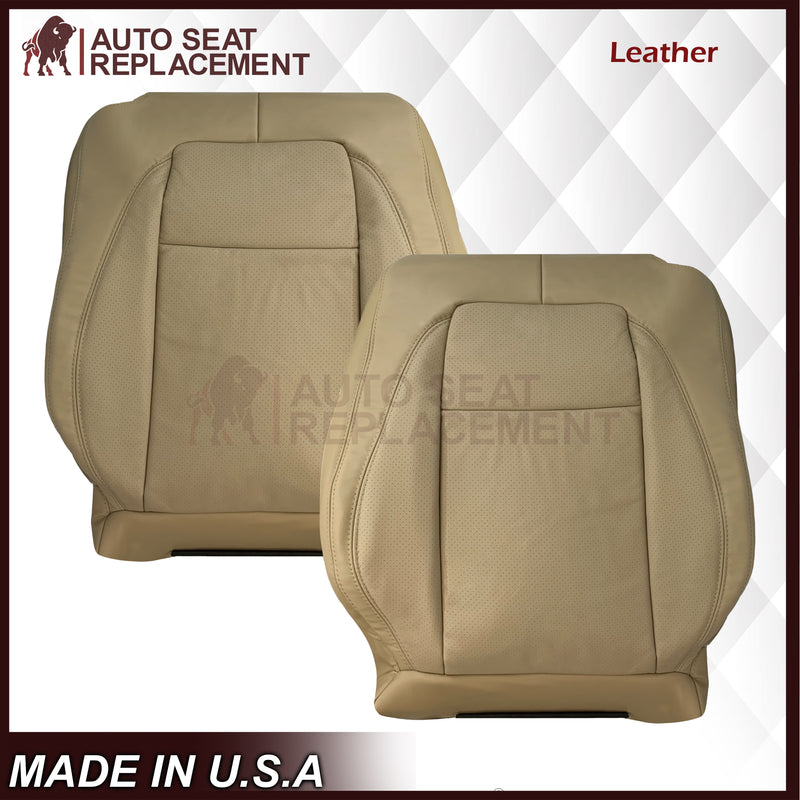 2007 - 2010 Jaguar XK XK-R Genuine Leather OR Synthetic Leather Seat Covers In Caramel Tan