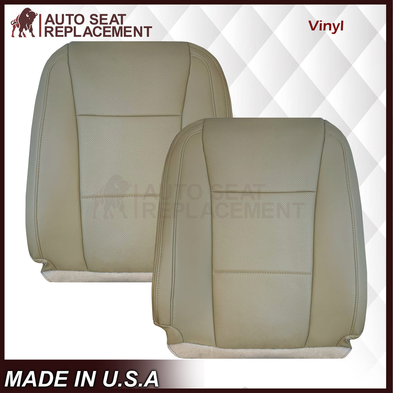 2015-2017 Ford F-150 Lariat Light Cashmere Tan Replacement Seat Covers in Genuine Leather or Synthetic Leather: Choose your pieces