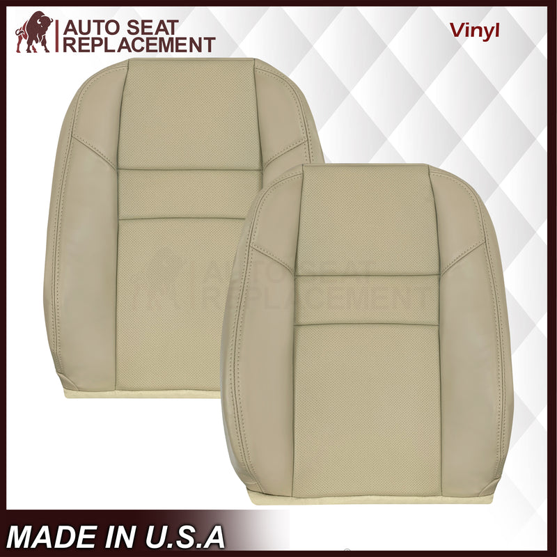 2004-2008 Acura TSX Driver Or Passenger Replacement Genuine Leather / Synthetic Leather Seat Covers: Perforated, Tan