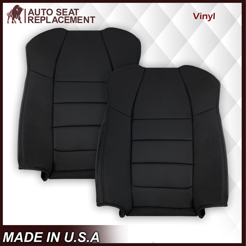 2001 2002 2003 Ford F350/F250 Lariat Extended Cab Perforated Seat Cover in Black: Choose Leather OR Vinyl