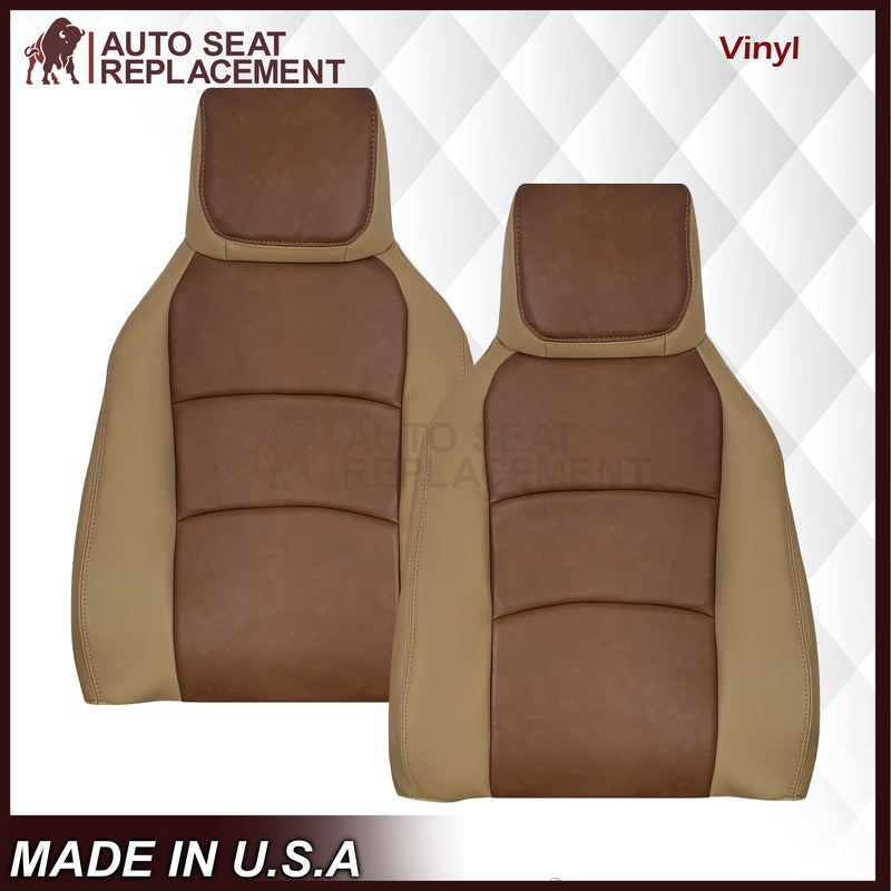 2009-2018 Ford E350 E450 E550 Econoline Van Replacement Seat Covers In 2 Tone Tan