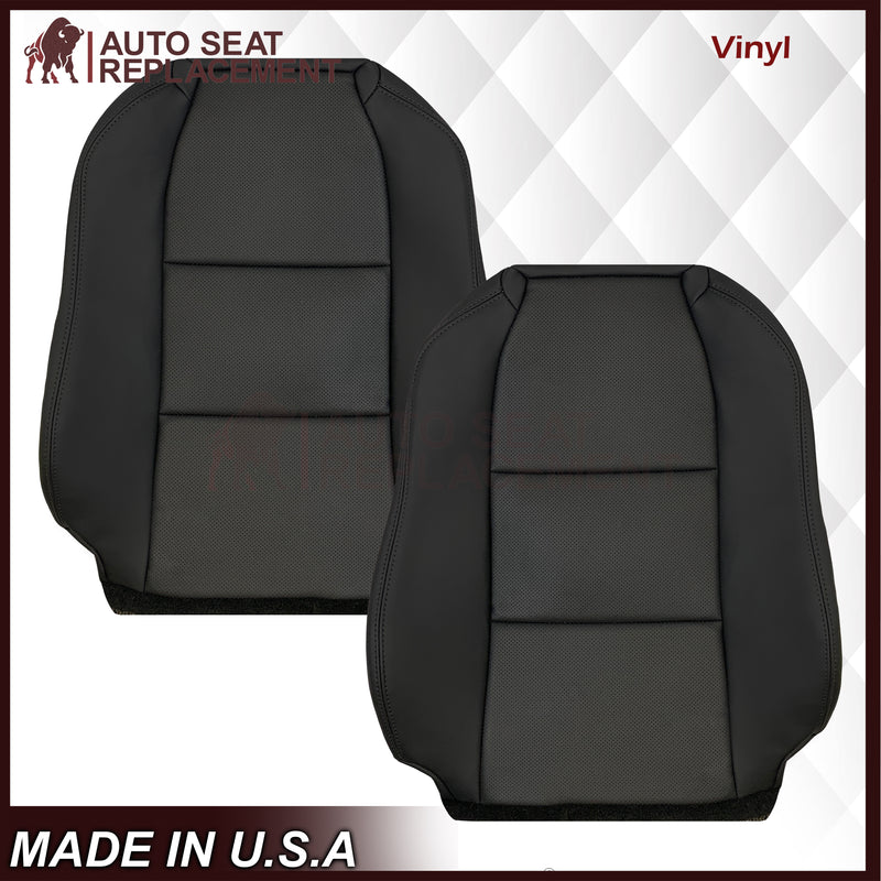 2005 - 2008 Acura TL Driver Or Passenger Replacement Genuine Leather or Synthetic Leather Seat Covers: Perforated Black